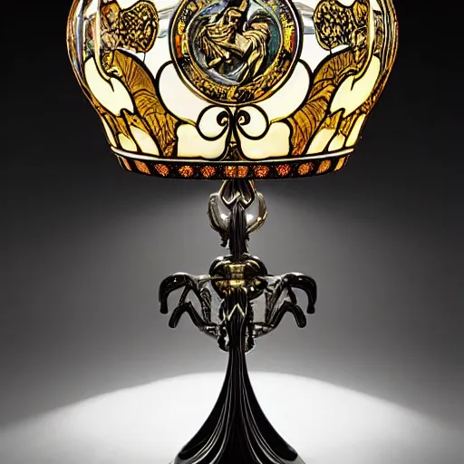 Image similar to a table lamp designed by versace, advertising photography