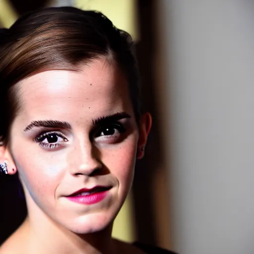 Prompt: Emma Watson doing Victoria Secret, XF IQ4, f/1.4, ISO 200, 1/160s, 8K, RAW, unedited, symmetrical balance, in-frame