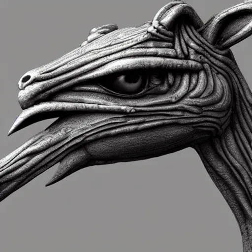 Prompt: llama by giger surrealist alien, 4k, highly realistic