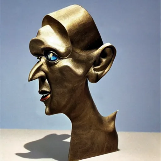 Prompt: Surrealist sculpture of Salvador Dali