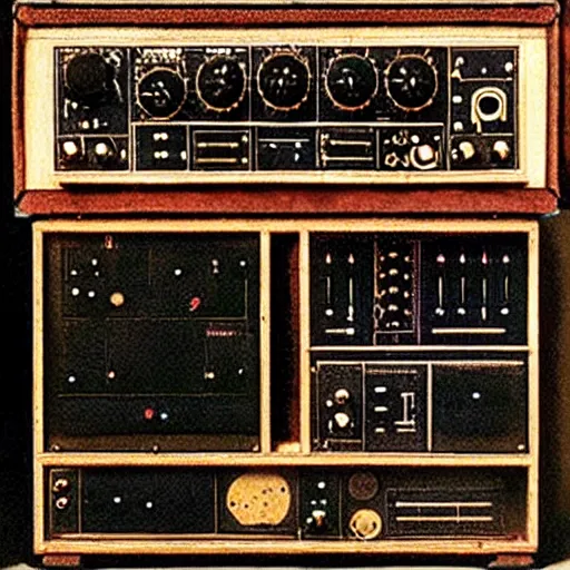 Prompt: painting of a modular synth by leonardo da vinci