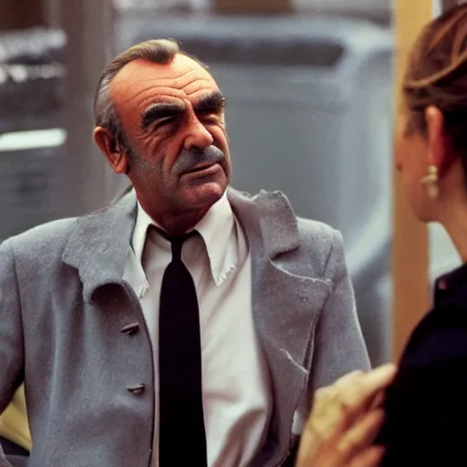 Prompt: a highly detailed cgi portrait of Sean Connery as James Bond, 30mm Annie Leibovitz