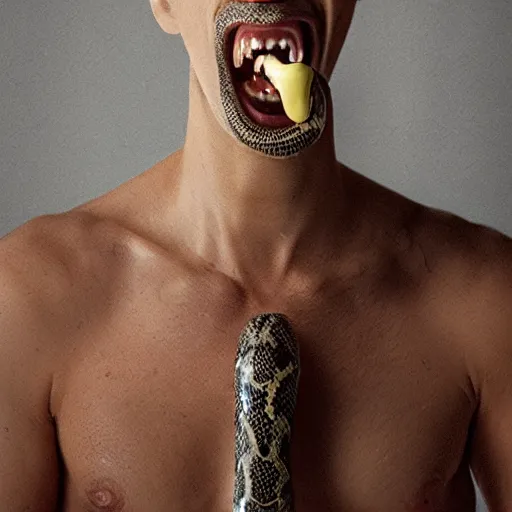 Image similar to man with snake tongue