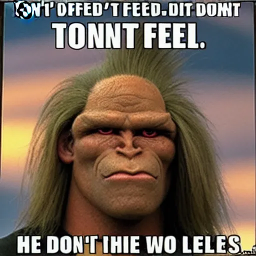 Image similar to don't feed the troll