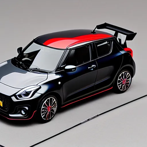 Prompt: Suzuki Swift Sport, 1/24 Scale Model Boxart, high detail, 8k UHD,