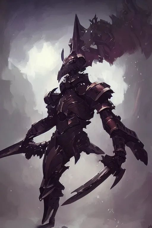 Image similar to Gorgeous armor abyssal knight by ilya kuvshinov, krenz cushart, Greg Rutkowski, trending on artstation