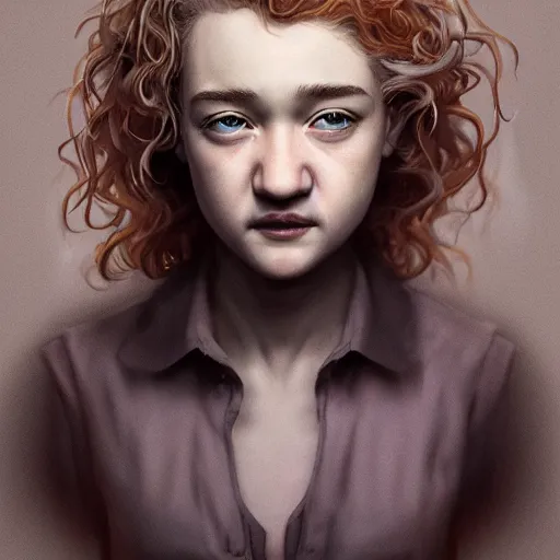 Image similar to julia garner starring as delirium of the endless, made by stanley artgerm lau, wlop, rossdraws, artstation, cgsociety, concept art, cgsociety, octane render, trending on artstation, artstationhd, artstationhq, unreal engine, 4 k, 8 k