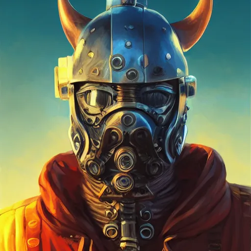 Image similar to cyberpunk viking helmet mask warrior goddess robot ninja fantasy, art gta 5 cover, official fanart behance hd artstation by jesper ejsing, by rhads, makoto shinkai and lois van baarle, ilya kuvshinov, ossdraws