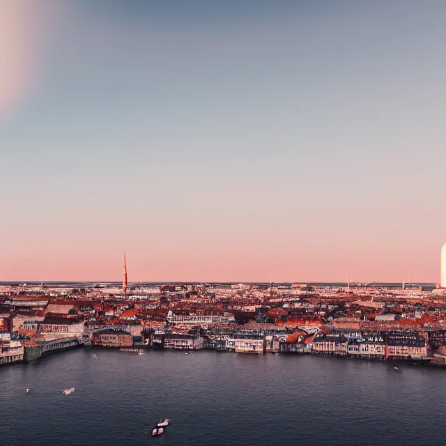 Prompt: copenhagen denmark on an ice cream mountain, pink ice cream mountain in the distance, cinematic, volumetric, realistic, cinematic lighting, ray tracing, unreal engine 5, octane render, hyper realistic, photo, 8 k