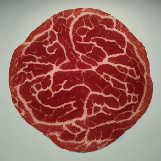 Prompt: fractal made from meat