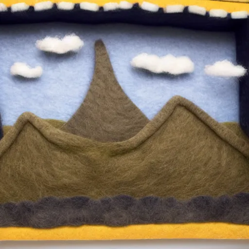 Image similar to detailed felt diorama of an aspect of lifr