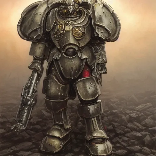 Image similar to warhammer 4 0 k god emperor bones power armor, anthropomorphic shiba inu face visible metal, stuning 3 d render, masterpiece, glowing black aura, foggy dark, by donato giancola and greg rutkowski and wayne barlow and zdzisław beksinski, realistic face