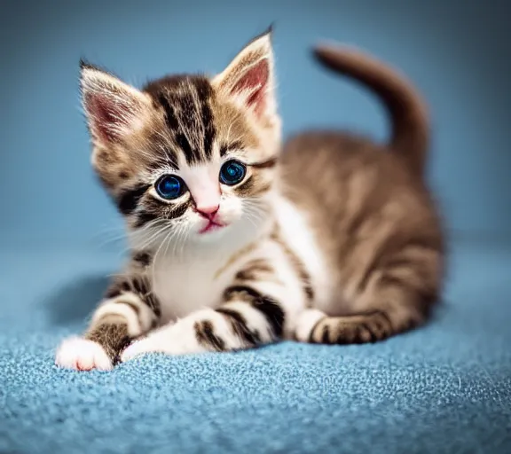 Image similar to An extremely cute kitten as a cartoon character in a Disney animated film; masterpiece; f/1.4; 90mm