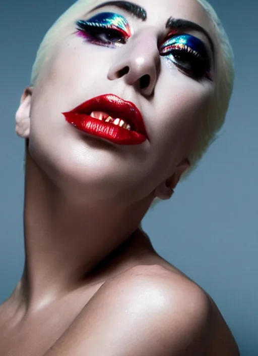 Image similar to lady gaga by nick knight, born this way, born this way album, red weapon 8 k s 3 5, cooke anamorphic / i lenses, highly detailed, cinematic lighting