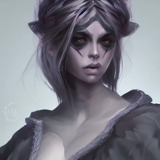 Image similar to dark witch character, highly detailed, digital painting, artstation, concept art, smooth, sharp focus, illustration