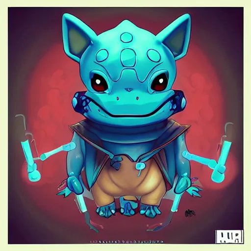 Image similar to lofi BioPunk Pokemon Bulbasaur portrait Pixar style by Tristan Eaton_Stanley Artgerm and Tom Bagshaw