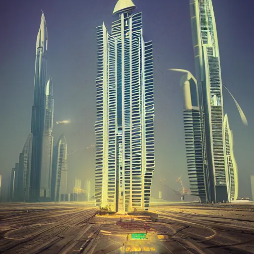 Prompt: gta : dubai, by beeple