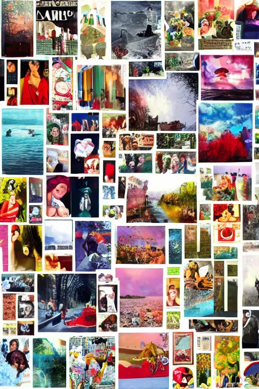 Prompt: very popular collage art