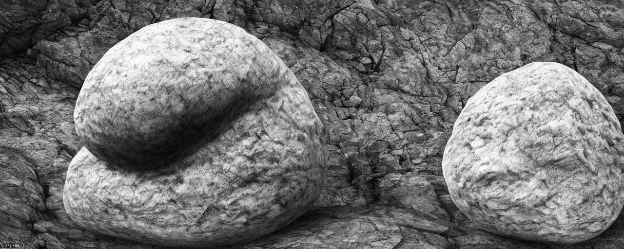 Prompt: Sisyphus pushing a large and round boulder up a mountain, the stone is rolling up, sisyphus looks tired, the mountain is steep, melancholic mood, photo realistic, 8k, HDR, ultra detailed, trending on artstation