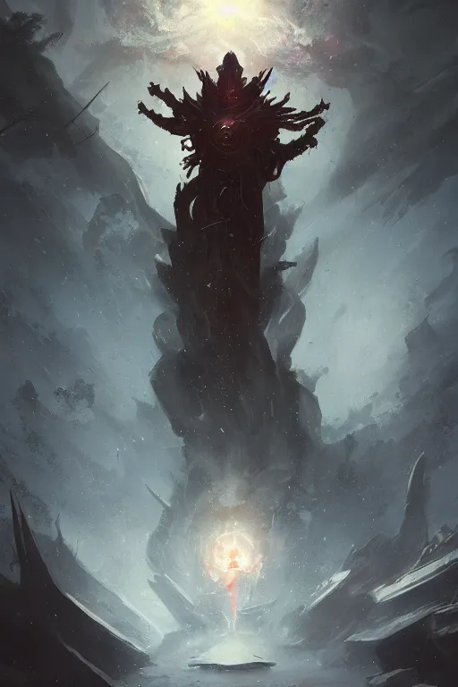 Image similar to eldritch god, cosmic, nightmare, outer space, aliens, digital art, magic the gathering, mtg, by greg rutkowski, trending on artstation