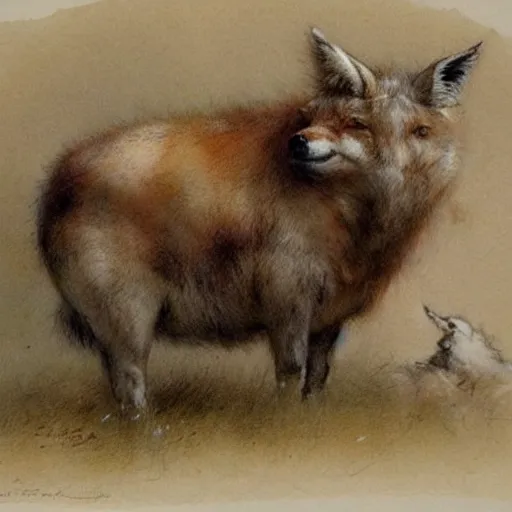 Image similar to ( ( ( ( ( 🐃🦊🐷🦄🐩. muted colors. ) ) ) ) ) by jean - baptiste monge!!!!!!!!!!!!!!!!!!!!!!!!!!!