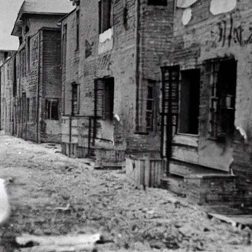 Image similar to ghetto during the holocaust, 4 k, award winning photo, eerie