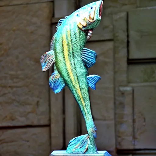 Image similar to fish, but it is a beautiful statue