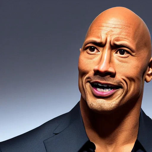 Image similar to Dwayne Johnson susy face