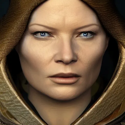 Prompt: Rebecca Ferguson as lady Jessica from Dune photo realistic 4k extremely beautiful