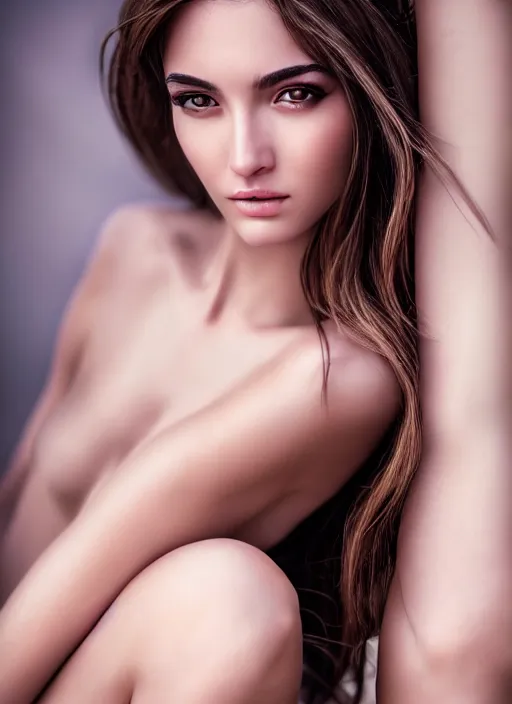 Image similar to a gorgeous greek female photo, professionally retouched, soft lighting, realistic, smooth face, full body shot, torso, dress, perfect eyes, sharp focus on eyes, 8 k, high definition, insanely detailed, intricate, elegant, artgerm and jason chan and mark litvokin