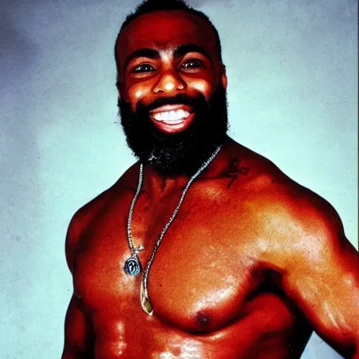 Image similar to a photograph of joe rogan as mr. t