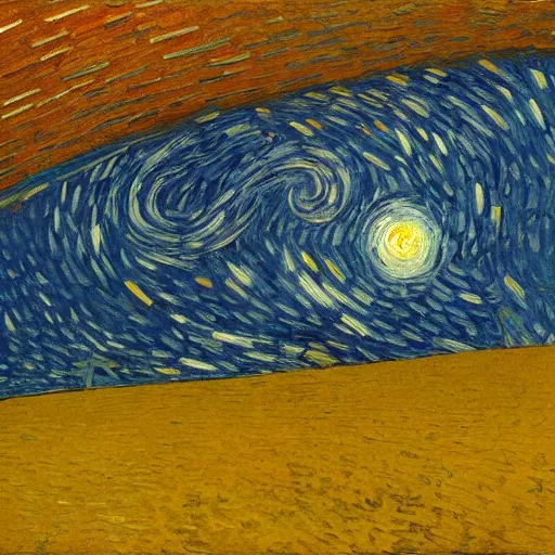 Prompt: Liminal space in outer space, by Van Gogh