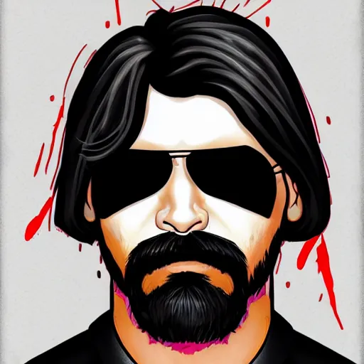 Image similar to An illustration of Dr Disrespect in the style of MeatCanyon, Face Portrait, hyper detailed, deviantart,