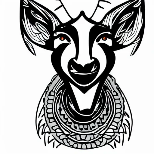 Image similar to funny goat, illustration, vector art, s clean lines, clip art, on white background, pinterest, artstation, deviantart