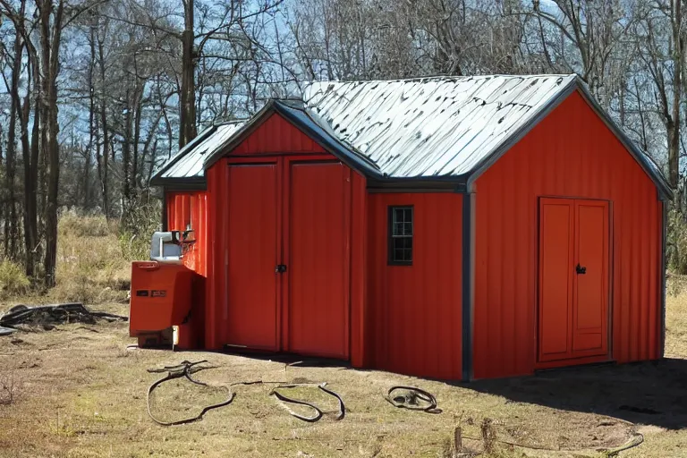 Prompt: rednecks achieve nuclear fusion in their shed