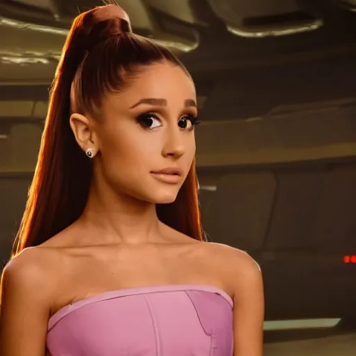 Image similar to Ariana Grande in star wars. 8K resolution. award winning photography,