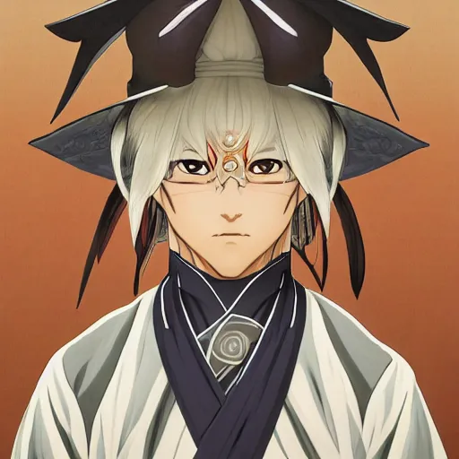 Image similar to portrait of raiden as a sage, anime fantasy illustration by tomoyuki yamasaki, kyoto studio, madhouse, ufotable, trending on artstation