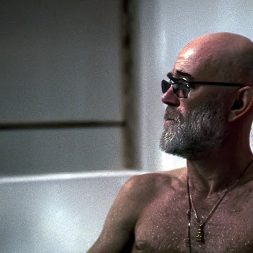 Image similar to michael stipe as captain benjamin in apocalypse now, 8k resolution, full HD, cinematic lighting, award winning, anatomically correct