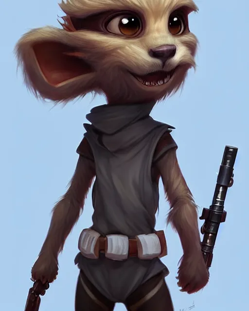 Image similar to character concept art of a cute young male anthropomorphic starwars furry | | cute - fine - face, pretty face, key visual, realistic shaded perfect face, fine details by stanley artgerm lau, wlop, rossdraws, james jean, andrei riabovitchev, marc simonetti, and sakimichan, trending on artstation