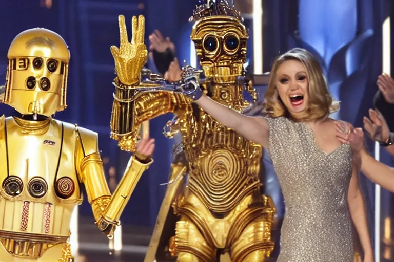 Image similar to c - 3 po wins miss america