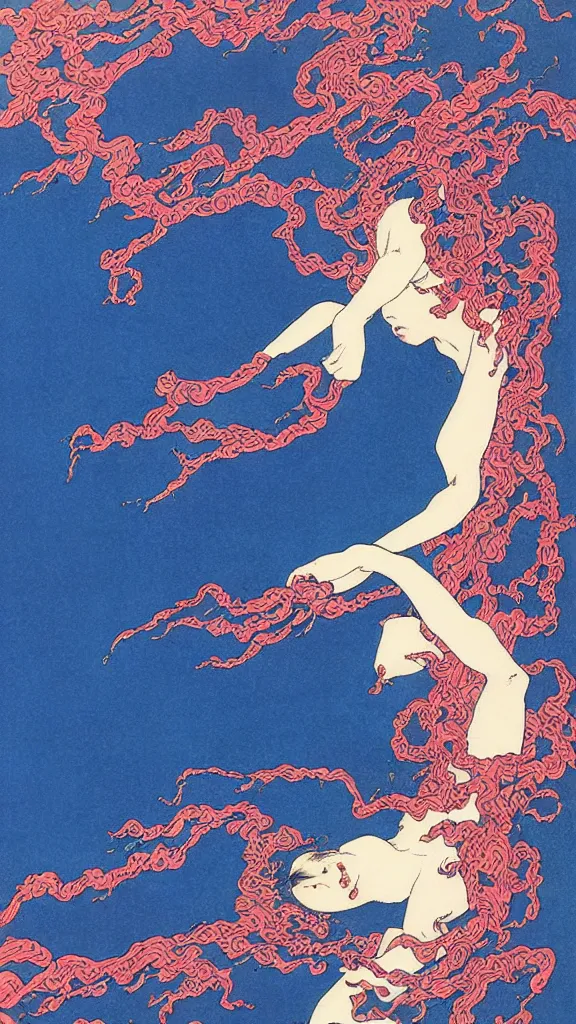 Prompt: beautiful colorful deep blue colour water tornado, massive, drammatic light, art by Takato Yamamoto, vibrant, 8k