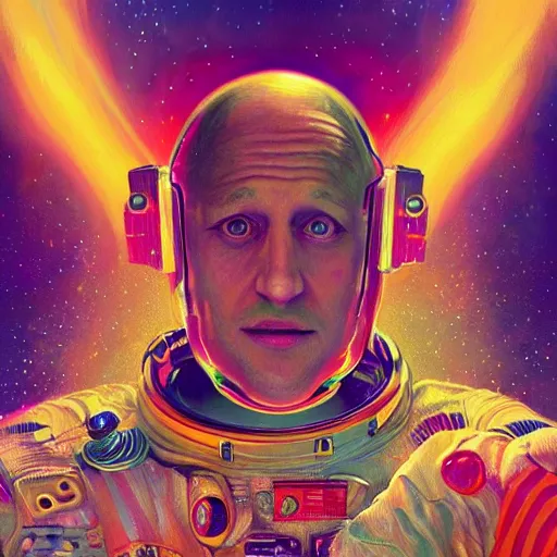 Prompt: Woody Harelson an extremely psychedelic experience, colorful, surreal, dramatic lighting, cosmonaut, LSD, face, detailed, intricate, elegant, highly detailed, digital painting, artstation, concept art, smooth, sharp focus, illustration, art by Sam Spratt, Dan Mumford, Artem Demura and Alphonse Mucha