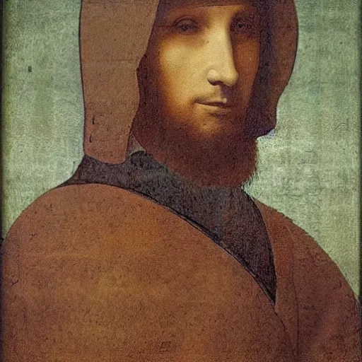 Prompt: portrait of Polish rapper Young Multi by Leonardo Da Vinci,