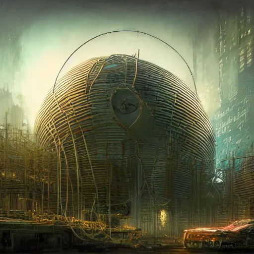 Image similar to scenic dystopian neon data center environment, intricate, elegant, highly detailed, centered, digital painting, artstation, concept art, smooth, sharp focus, illustration, artgerm, tomasz alen kopera, peter mohrbacher, donato giancola, joseph christian leyendecker, wlop, boris vallejo