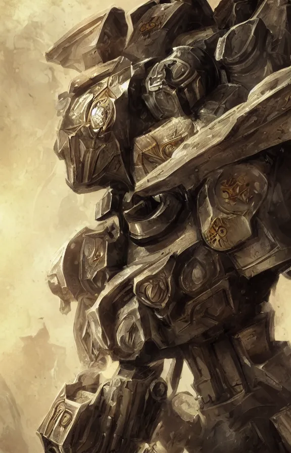 Prompt: an concept art of the tau general, pale hair, one eye, intricate details, detailed face, detailed armour, artstation, epic pose, ambient light, warhammer 4 0 k, by rembrandt