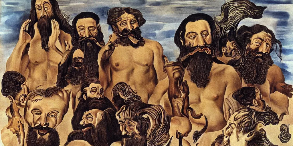 Image similar to bearded nation by salvador dali