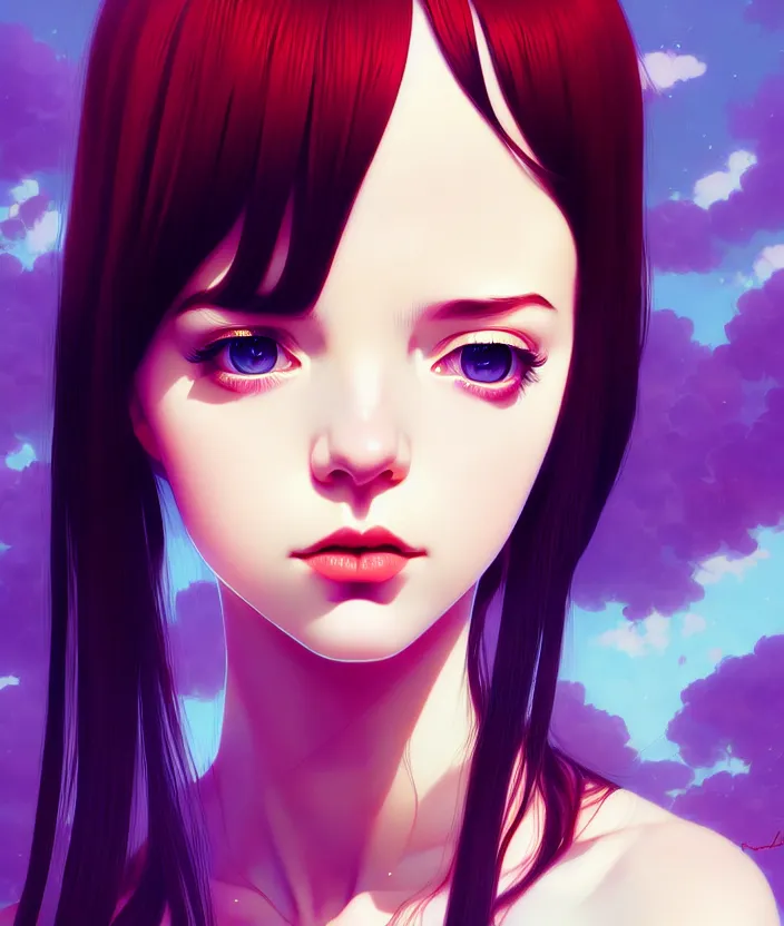 Image similar to a beautiful young british alternative music singer. optical illusion art by ilya kuvshinov lois van baarle ross tran range murata artgerm katsuhiro otomo norman rockwell. highly detailed intricately sharp focus mystically trending deviantart, pinterest, vogue italia, unreal engine 5, 4 k uhd image