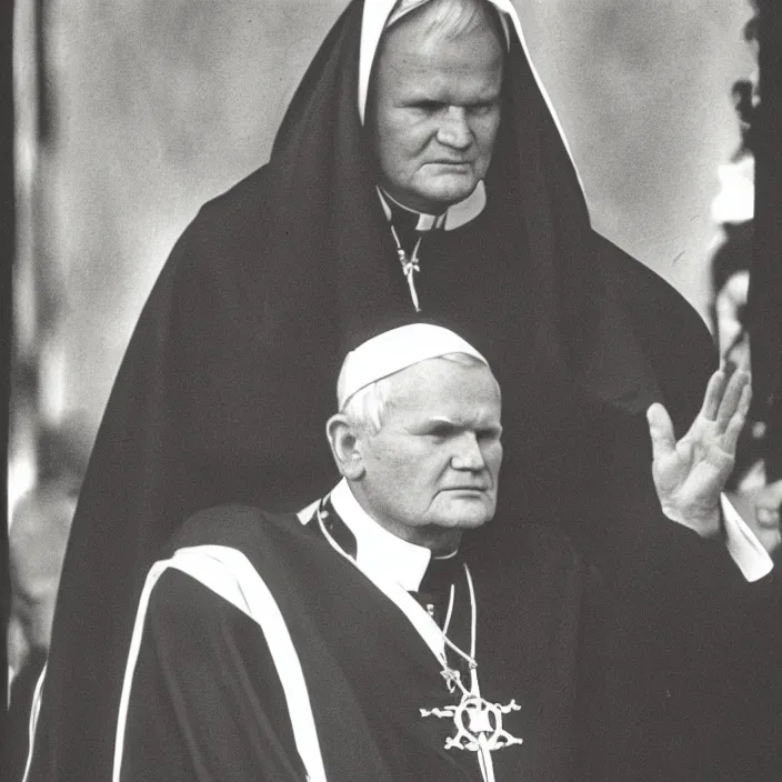 Image similar to John Paul II as demon