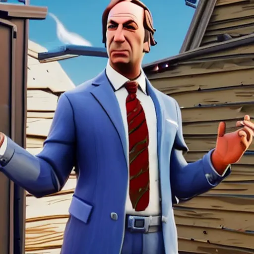 Image similar to Saul Goodman in fortnite