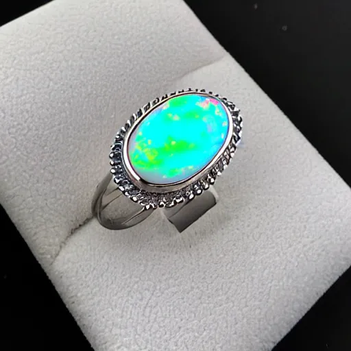 Prompt: ring design, jewelry design, opal ring